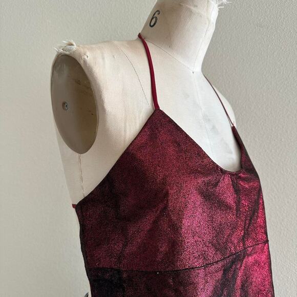 Handmade red sparkly halter top - Picture 3 of 7